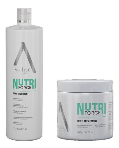 Agilise Kit Nutri Force Shampoo 1l E Máscara 500gr Nutrição