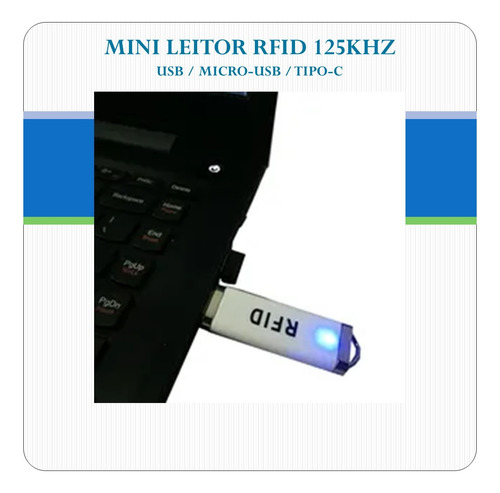 2x Mini Leitor Rfid Usb Android Linux Windows Typec - 125khz