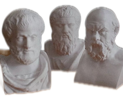 Bustos Sócrates, Platón Y Aristoteles Impresos 3d, 12cm Alto