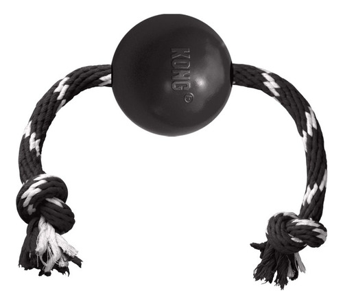 Brinquedo De Bola Para Cães Kong Extreme Ball Bola Com Corda Preto