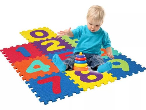 Set 10 Cuadros 30x30 Bebes Niños Tatami Go Numeros Adkar Alf