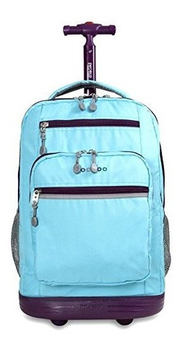 Sundance Rolling Backpack Girl Boy Roller Bookbag, Azul...