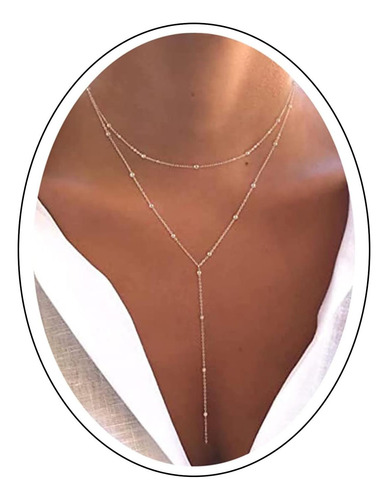 Mifynn Collar Lariat Para Mujer En Capas De Oro Largo Y Con