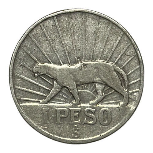 Moneda Uruguay 1 Peso Año 1942 Km# 30 Plata 0.720 **
