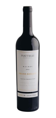 Imagen 2 de 3 de Caja X 6 - Piattelli Gran Reserva Malbec Mendoza