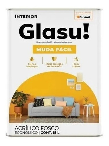 Tinta Acrílica Econômico Alegria 18l- Glasu / Suvinil