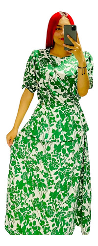 Vestido Para Dama Verde Hermoso 
