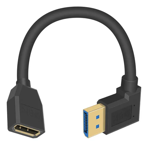 Cable Displayport 1.4 En Angulo Recto Para Alta Resolucion