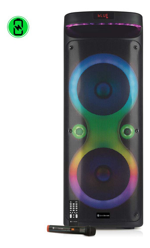 Parlante Portatil Recargable Multimedia Serie Dorada Sd-210 Tecnología Tws Conexión Inalámbrica Bt Puerto Usb Tarjeta Microsd Batería De Litio Función Karaoke Micrófono Incluido