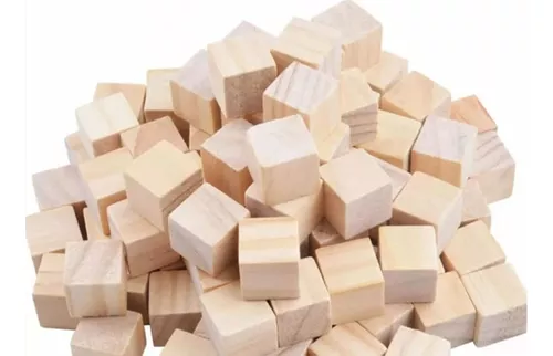 150 cubos en madera de 2 cm · Matemáticas Montessori