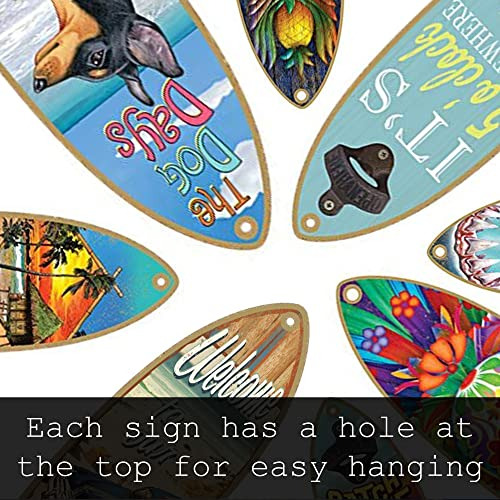 Placa De Madera Tabla De Surf Livin' On Island Time D...
