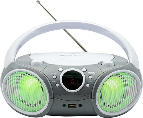 Singing Wood Boombox Bluetooth LED (Gris)
