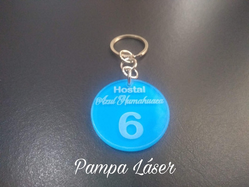 20 Llaveros Color Hoteles Acrílico Personalizado