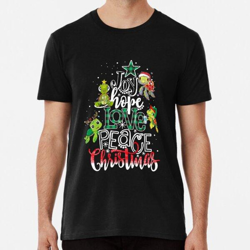 Remera Camiseta De Navidad De Tortuga, Joy Hope Love Peace C