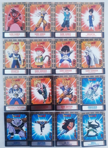 54 Tarjetas Dragon Ball Z Panini