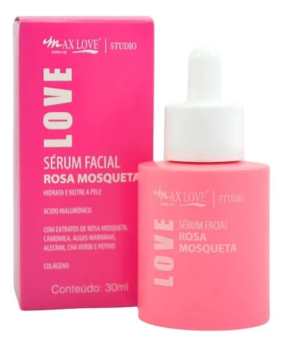 comprar Sérum Facial Rosa Mosqueta Ácido Hialurônico - Max Love Momento de aplicação Diau002FNoite Tipo de pele Todo tipo de pele