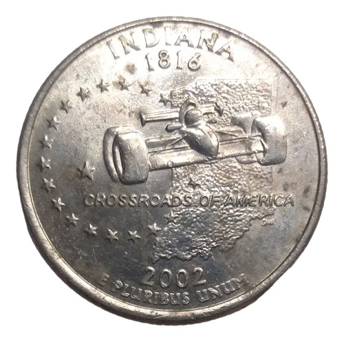 Moneda Quarter Dólar Usa 25 Centavos Indiana  Envío $ 60