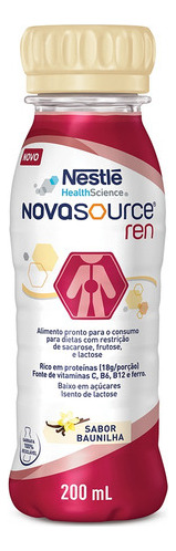Kit Com 6 Novasource Ren Nestlé Baunilha  Caixas De 200 Ml