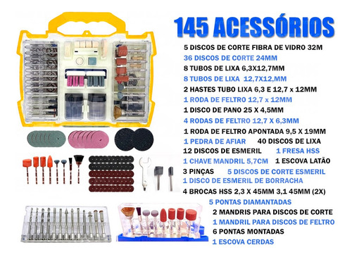 Juego Set Accesorios Para Dremel 145 Piezas