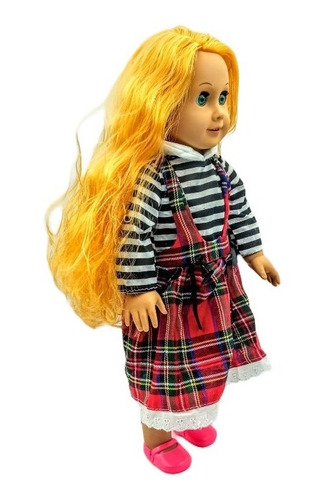 Muñeca Para Niñas Con Cabello Para Hacer Peinados Y Vestido