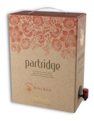 By the glass partridge malbec 4 x 3000 mL Viña Las Perdices