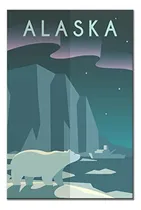 Comprar Póster Vintage Anchorage Con Imán Para Nevera Alaska, Juneau