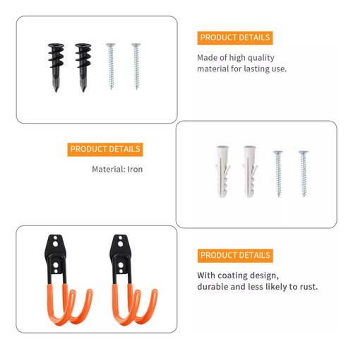 Ganchos De Pared Resistentes En Forma De H Para Colgar Escal