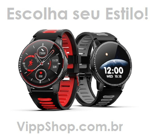 Imagem 2 de 10 de Smart Watch S20 1,3 Full Touch Screen + Pulseira Vermelha
