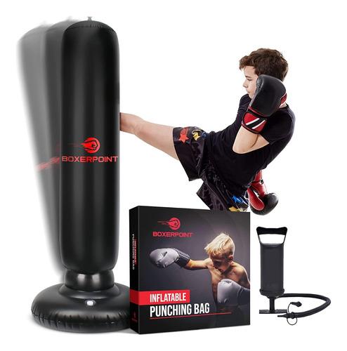 Inflable Pure Boxing Mma Negro Para Practica De Boxeo