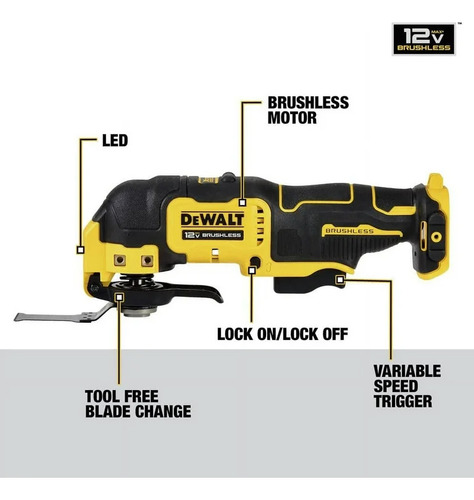 Multiherramienta Oscilante Dewalt De 4 Pzs. 12v Sin Bateria (Usado)