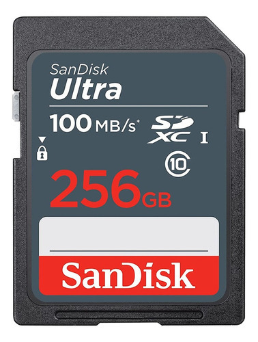 Tarjeta de memoria SD Sandisk Ultra 100mb Class C10 de 256 GB