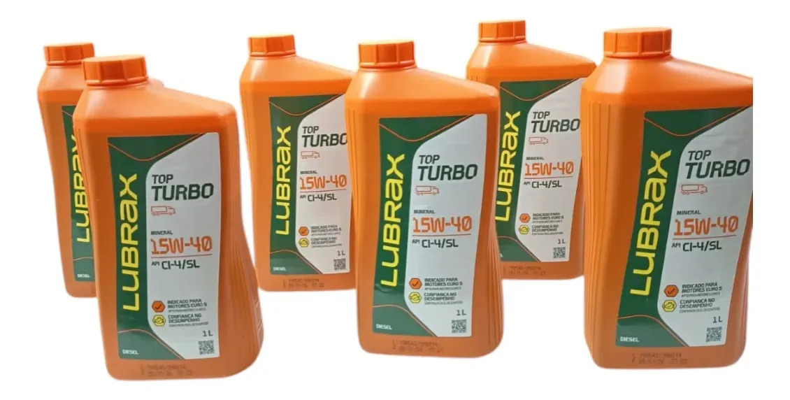 Óleo De Motor Diesel Lubrax 15w-40 Top Turbo 1l 6 Unidades
