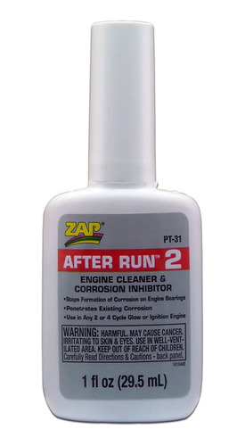 Zap After-run Motores Nitro Tratamiento Botella De 1 Oz
