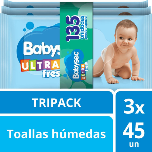 Toallitas Húmedas Babysec Ultra Pack Aloe Vera 135 Un