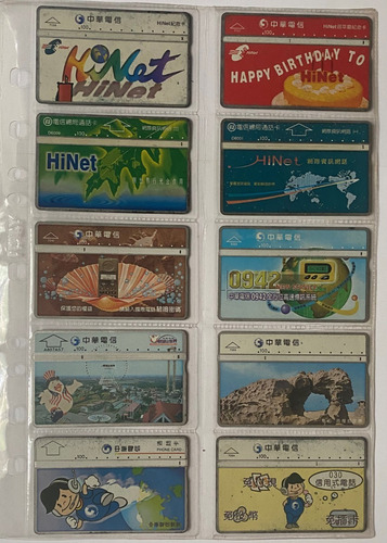10 Tarjetas Telefónicas Usadas En Folio Lote China Ft13