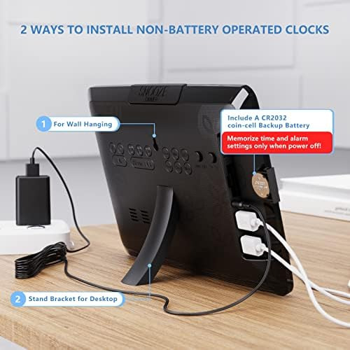 Reloj Raynic, Reloj De Pared Regulable Con Pantalla Led Gran