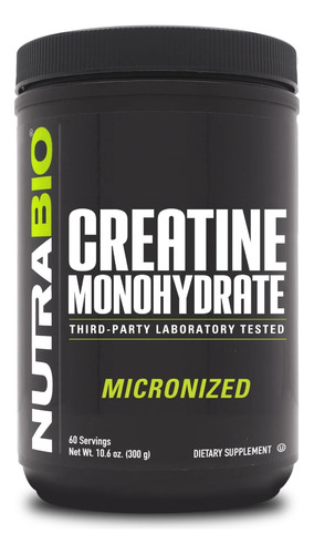 Creatine Monohydrate (60 Serv) Nutrabio Sabor Sin sabor