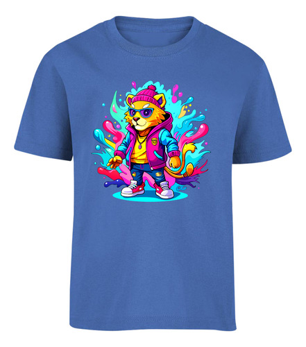 Playera Infantil Estampada León Chido Y Fresco - Animales