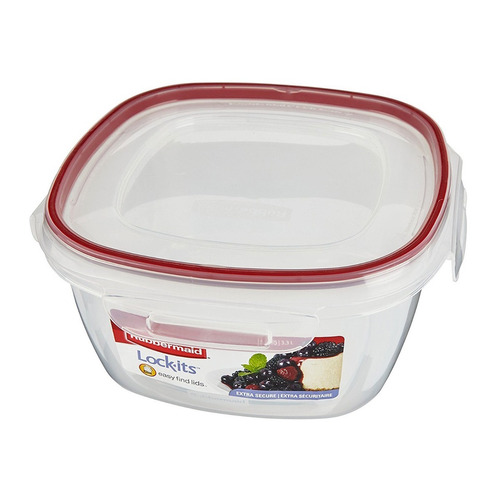 Vianda Plástica Rubbermaid Lock Its Con Broches 3.3l Febo