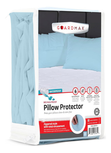 Protector De Almohada Impermeable Guardmax Azul Tamaño