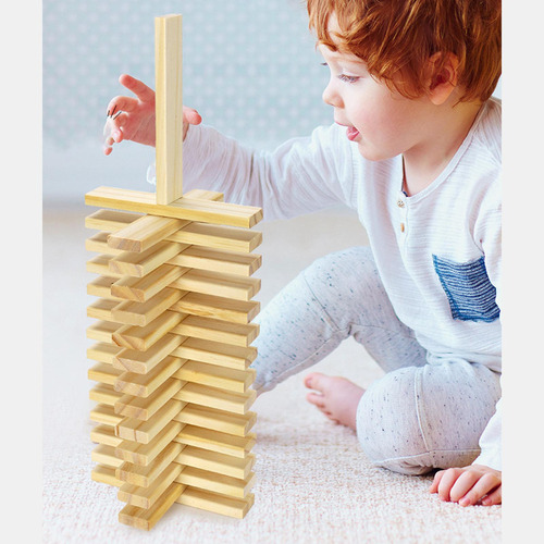 100 Piezas De Juegos De Apilamiento De Madera, Bloques De