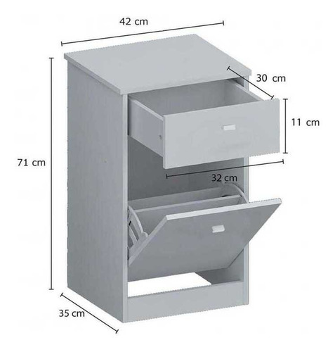 Imagen 2 de 3 de Mesa De Luz Botinero Centro Estant Mlbbl