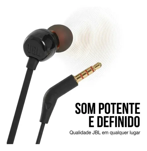 Fone De Ouvido Jbl Tune T110 Original 1 Ano De Garantia