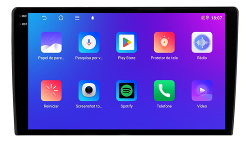 Central Multimidia Universal 9p Carplay 4gb 64gb Android 14