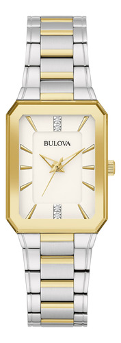 Reloj Bulova De Acero Inoxidable Con Diamantes Para Mujer