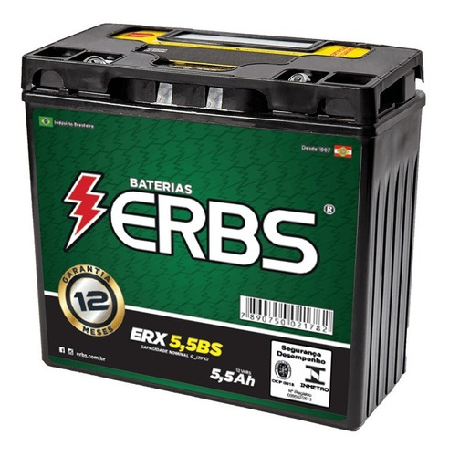 Bateria Moto Ybr 125 12v 5.5ah Erbs 12n5.5-3b