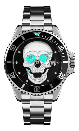 Hunruy Relojes De Calavera Para Hombre 3d Esqueleto