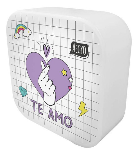 Luminária Te Amo K Pop Cor da cúpula Branco Cor da estrutura Branco 127/220V