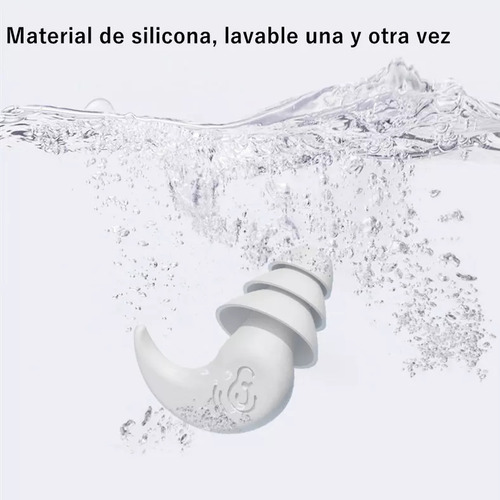Tapones De Oído De Silicona Para Dormir Y Natación, 2 Pares