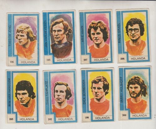 Holanda Mundial Futbol 1974 Lote 8 Figuritas Album Uruguay